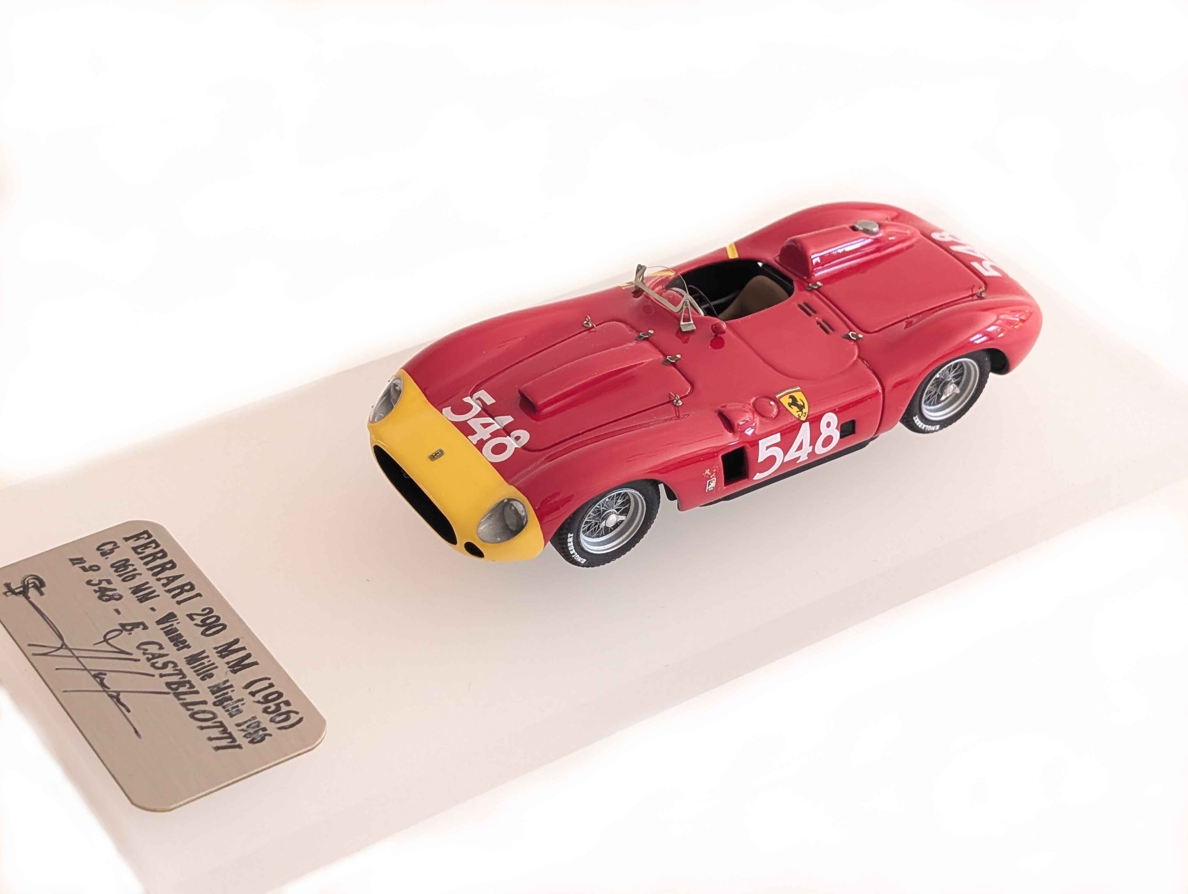 F. Suber : Ferrari 290 MM 1st Mille Miglia 1957